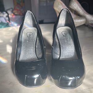 Candies Black Round toed Heel size 8